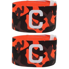 2pcs Captain Bands Soccer Captain arm Bands Football Basketball Team Player Bands for Adult Youth College School Orange