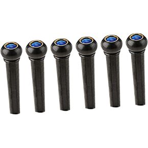 6pcs Guitar Strings Blue Accessories Bass Guitar Strings Electric Guitar Parts Guitar Brass String Nail Bridge Endpin Guitar Strings Acoustic Guitar Bridge Pegs Pin for Guitar Nut