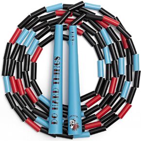 حبل القفز المطرز من EliteSRS Do Hard Things للياقة البدنية - مقابض حافة غير قابلة للكسر مقاس 6.5 بوصة - خالية من التشابك وقابلة للتعديل - تمرين كامل الجسم - خرز بلاستيكي مقاوم للكسر - حبل القفز مطرز داخلي/خارجي in Kuwait