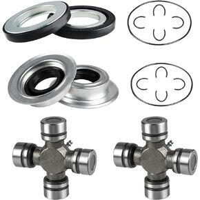Front Axle Seal And Greaseable U Joint Kit Compatible with Ford F250 F350 Super Duty 2005-2014, Replacement for 2017426 2014835 54983 25-332X SPL55-3X for Seals, O Rings, Greaseable U Joints