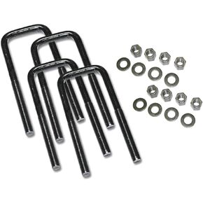 Superlift U-Bolt Kit | Square U-Bolts 9/16 x 2-1/2 x 11 | 10484 | 4 Pack of U-Bolts with Hardware