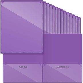 Henoyso 48 Pcs Folders Take Home Heavy Duty 2 Pocket Homework Folder for Students Parent Teacher Communication for Kid School Classroom,11.8 x 9.45 Inch(Red)