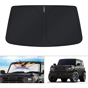 KUST Custom Fit Windshield Sun Shade for 2021-2024 Ford Bronco Sport Accessories Window Sunshade Sun Visor Protector Foldable Blocks UV Rays Keep Your Car Cooler