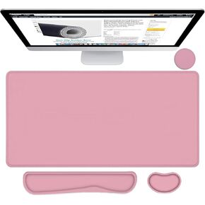 Keyboard Mouse Pad Set,Extended Gaming Mouse Pad + Keyboard Wrist Rest Support, Memory Foam, Easy Typing Pain Relief, XXL Ultra Thick Mousepad Desk Mat (Capricorn)