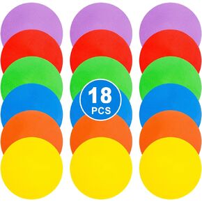9inch Spot Markers Flat Field Cones， Non Slip Rubber Agility Markers Flat Field Cones ， for Soccer Basketball Sports Speed Agility Training （18 pcs） (18)