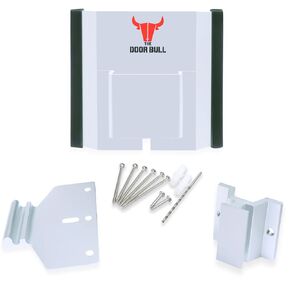 Door Barricade | Door Jam Door Stoppers Security Bar Add Extra Security to Your Inward Opening Front Door at Home - an Innovative Solution from The Law Enforcement Experts (Silver)