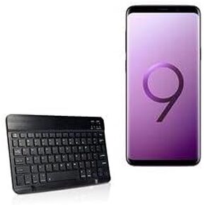BoxWave Keyboard Compatible with Samsung Galaxy S9 Plus (Keyboard SlimKeys Bluetooth Keyboard, Portable Keyboard with Integrated Commands for Samsung Galaxy S9 Plus - Jet Black