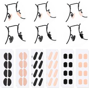Soft Foam Nose Pads Self Adhesive Non-Slip Eyeglass Nose Pads, Thick Nosepads for Eyeglasses Sunglasses Glasses,48 Pairs,1.5MM Black D Shape