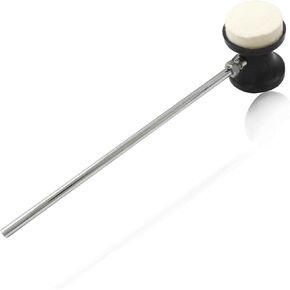 Dual Sided Bass Drum Beater, Kick Drum Foot Pedal Beater Mallet with Stainless Steel Shaft, Drum Percussion Instrument Accessory Part