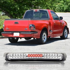 3rd Third Brake Light LED Compatible with Ford 1997 1998 1999 2000 2001 2002 2003 2004 F150 / 2004 Heritage High Mount Stop Third Center Cargo Rear Brake Light Bar Taillight (Black Smoke)