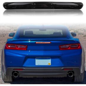 LED 3rd Third Brake Light for Camaro 16-20, KEWISAUTO Smoked Black Center High Mount Stop Light for Camaro Gen6 2016-2020 Accessories (1PCS,Replace 84330249 84484034)