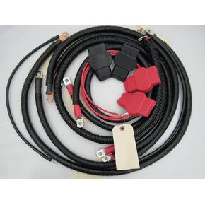 صنع في الولايات المتحدة الأمريكية مجموعة كابلات البطارية المخصصة المتوافقة/البديلة لسيارة Ford Superduty F250/F350/Excursion 1999-2003 7.3L Powerstroke 2/0 - نهاية مستقيمة لبدء ما بعد البيع. الأصل 2298/ق in Kuwait