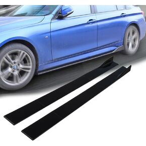 Blueshyhall Universal 2M/78.7'' Side Skirt Extension, Side Trim Spoiler Splitter Diffuser Body Kit 6 PCs Glossy Black