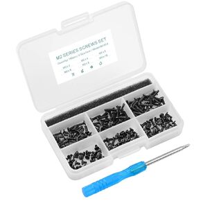 180Pcs M2.0 Series Laptop Screws Notebook Screws Set Kit for Laptop Notebook and SSD HDD DVD-RW, M2 x 3mm/4mm/5mm/6mm/8mm/10mm,6 Size Item