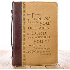 Bible Cover Classic Tan/Brown I Know The Plans Jer. 29:11