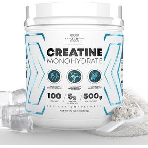 Performance Creatine Monohydrate Powder Supplement, 5000mg (5g), 100 Servings, Unflavored, Gluten Free, Non-GMO, Vegan