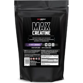 Max Muscle Ultra Pure Creatine Monohydrate Powder 5000 mg (5 Grams) | 3rd Party Purity Tested | 100% Micronized and Unflavored for Maximum Absorption | Keto Friendly | 8.8 Ounces | 50 Servings