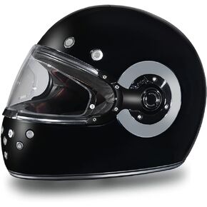 Daytona Helmets Retro Full Face Motorcycle Helmet - DOT Approved Vintage Motorcycle Helmet for Motorcycles, Cruisers, Scooters & Mopeds - Retro Motorcycle Helmets for Men, Women and Youth