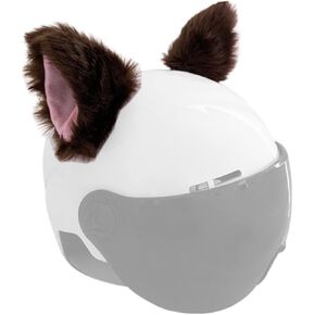Cat Ears for Helmet Plush Ears Adhesive Velcro Helmet Accessory for Bicycle Motorcycle Smooth Surfaces Helmet Decor