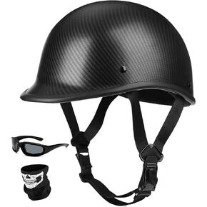 Vintage Motorcycle Half Helmet - Lightweight Low Profile Open-Face Half-Face Helmet – DOT Approved