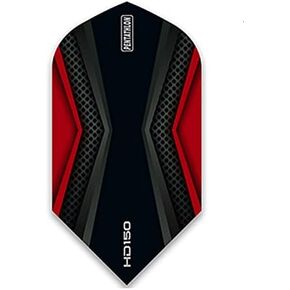 US Darts 3 Sets Slim Pentathlon HD150 RED/Black Dart Flights - 150 Micron, Ex-Tough in Saudi Arabia