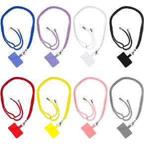8 Pieces Lanyard Cell Phone Holder Around Neck,Adjustable Crossbody Phone Strap,Cell Phone Lanyard Crossbody Phone Lanyard,Thick Rope Cell Phone Lanyard(8 Colors)