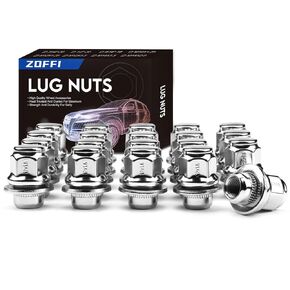 ZOFFI 20pcs M12x1.5 Lug Nuts Chrome OEM Factory Style Replacement for Toyota Camry Avalon Highlander Prius Sienna&Lexus IS300 LFA CT200h HS250h GS450h and More Factory Wheels
