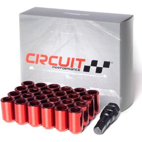 Circuit Performance Tuner Key Acorn Lug Nuts Black 12x1.5 Forged Steel (20pc + Tool)