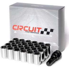 Circuit Performance Tuner Key Acorn Lug Nuts Black 12x1.5 Forged Steel (20pc + Tool)