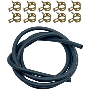 1/4 Gas Fuel Line Hose Set with 10 Pieces Fuel Clamps