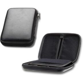 Travigo Leatherette Organizer Hard Shell Case Portable Tech Gadget Storage Electronic Accessories,TA-21 (Black) in Kuwait