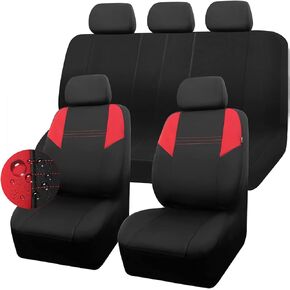 CAR PASS AquaShield Car Seat Covers for Front Seats, Waterproof Seat Covers for Cars, Neoprene Seat Cover Set Full Sets, Interior Covers for Auto Truck Van SUV(Full Sets, Black)