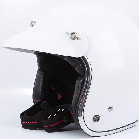 Helmet Peak Shield Open Face Retro Motorcycle Helmet Sun Shade (Black) in Saudi Arabia