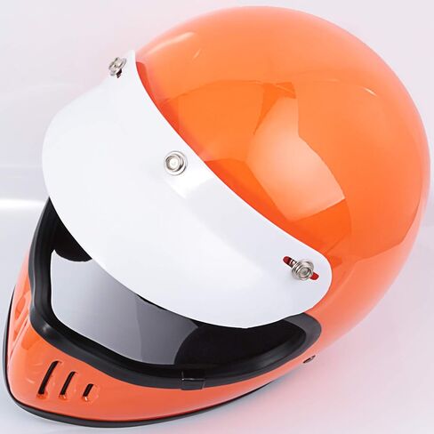Helmet Peak Shield Open Face Retro Motorcycle Helmet Sun Shade (Black) in Saudi Arabia