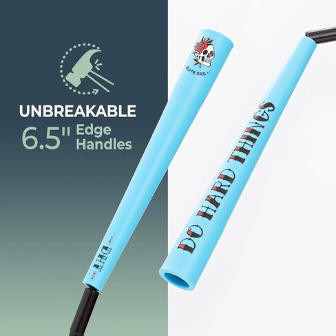 حبل القفز المطرز من EliteSRS Do Hard Things للياقة البدنية - مقابض حافة غير قابلة للكسر مقاس 6.5 بوصة - خالية من التشابك وقابلة للتعديل - تمرين كامل الجسم - خرز بلاستيكي مقاوم للكسر - حبل القفز مطرز داخلي/خارجي in Kuwait