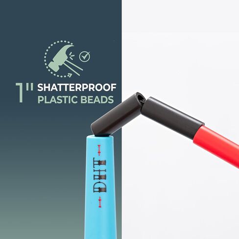 حبل القفز المطرز من EliteSRS Do Hard Things للياقة البدنية - مقابض حافة غير قابلة للكسر مقاس 6.5 بوصة - خالية من التشابك وقابلة للتعديل - تمرين كامل الجسم - خرز بلاستيكي مقاوم للكسر - حبل القفز مطرز داخلي/خارجي in Kuwait