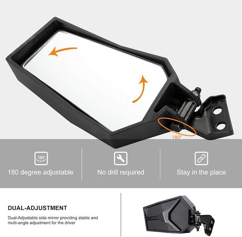 KIWI MASTER Side Mirrors Compatible for 2014-2023 Polaris RZR XP 1000 4 S 900 Turbo Trail Accessories Adjustable Folding Rear View Racing Mirror 2881198 in Saudi Arabia