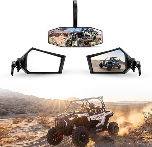 KIWI MASTER Side Mirrors Compatible for 2014-2023 Polaris RZR XP 1000 4 S 900 Turbo Trail Accessories Adjustable Folding Rear View Racing Mirror 2881198 in Saudi Arabia