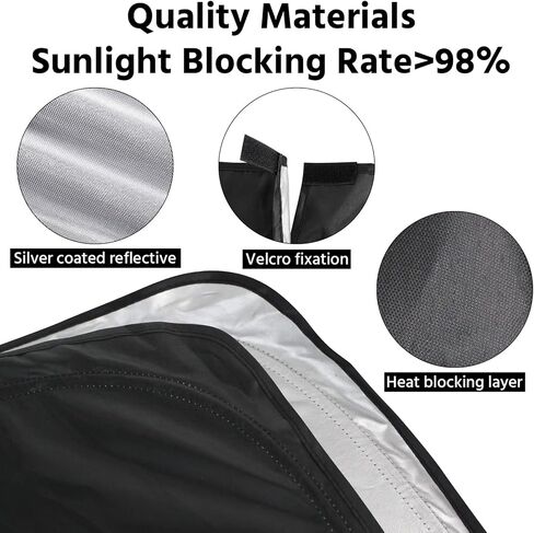 مظلة للزجاج الأمامي من الطراز Y، إصدار جديد للسيارة، حماية من الأشعة فوق البنفسجية والشمس، نافذة جانبية للنافذة الخلفية، مظلة شمسية لطراز Tesla Y (7 قطع من الزجاج الأمامي) in Kuwait
