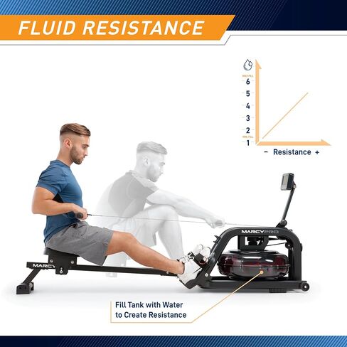 Marcy Water-Resistance Rowing Machine for Cardio Training Personal Home Gym System in Saudi Arabia