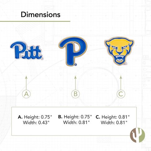 University of Pittsburgh Lapel Pins 3 Pack Panthers Pitt Logo Enamel Made of Metal (Pin Set) in Saudi Arabia