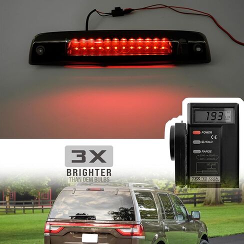 NSLUMO Led Third Brake Light Replacement for 2003-2017 F'ord Expedition/Lincoln Navigator Rear Red LED 3rd Brake Center High Mount Stop Lamp Smoked Lens CHMSL 923259 in Saudi Arabia