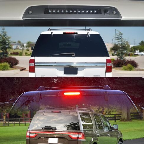 NSLUMO Led Third Brake Light Replacement for 2003-2017 F'ord Expedition/Lincoln Navigator Rear Red LED 3rd Brake Center High Mount Stop Lamp Smoked Lens CHMSL 923259 in Saudi Arabia