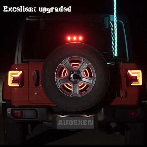 مصباح فرامل ثالث LED AUDEXEN، مصباح توقف عالي JL متوافق مع جيب رانجلر JL JLU 2018-2022 in Kuwait