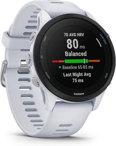 ساعة ذكية SETPOT Garmin Forerunner 255 GPS للجري 46 مم، رؤى متقدمة، بطارية طويلة الأمد | حزمة الحماية مع واقي شاشة HD من الزجاج المقوى (موسيقى، أبيض) in Saudi Arabia
