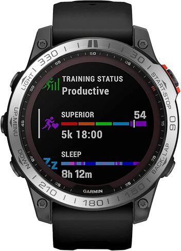 Compatible for Garmin Fenix 7X 51mm Watch Bezel Ring, Stainless Steel Polished Adhesive Cover Anti-Scratch Protector Cover Ring for Garmin Fenix 7X Sapphire Solar (Blue) in Kuwait