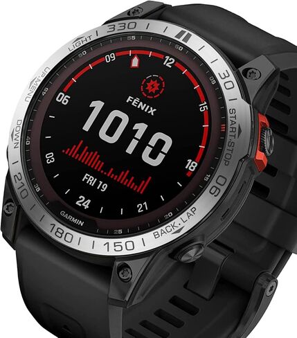 Compatible for Garmin Fenix 7X 51mm Watch Bezel Ring, Stainless Steel Polished Adhesive Cover Anti-Scratch Protector Cover Ring for Garmin Fenix 7X Sapphire Solar (Blue) in Kuwait