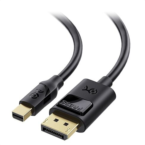Cable Matters Mini DisplayPort to DisplayPort Cable (DisplayPort to Mini DisplayPort 1.4 Cable) with 8K 60Hz Video Resolution and HDR in Black 6 Feet - Thunderbolt and Thunderbolt 2 Port Compatible in Saudi Arabia