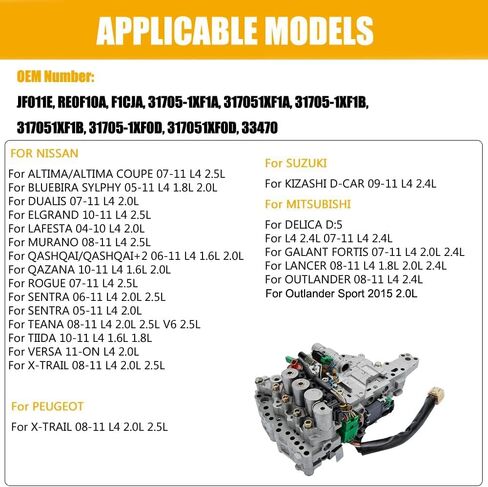 صمام نقل الجسم JF011E RE0F10A F1CJA CVT لنيسان ميتس دودج in Kuwait