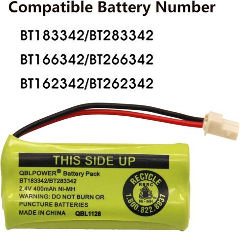 BT-183342 BT-283342 BT-166342 BT-266342 BT-162342 BT-262342 Battery Compatible with CS6114 CS6419 CS6719 EL52300 CL80111 Cordless Phone(Pack of 4) in Saudi Arabia